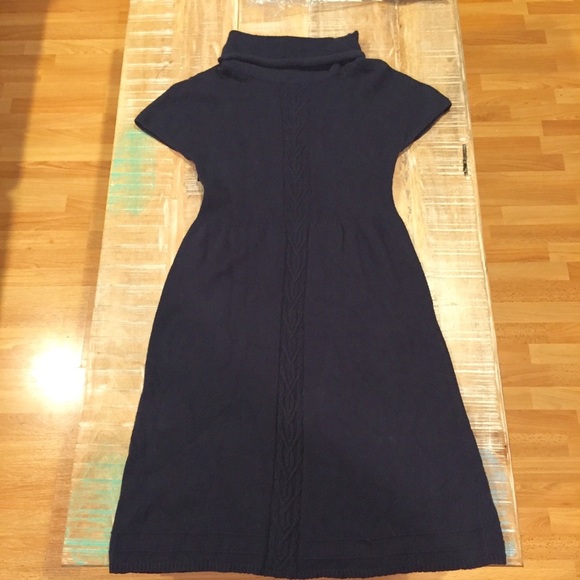 Zara Knit Turtleneck Sweater Dress navy blue small - Picture 1 of 6